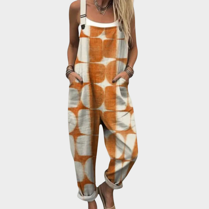 Cara - Retro Orange Geometric Motif