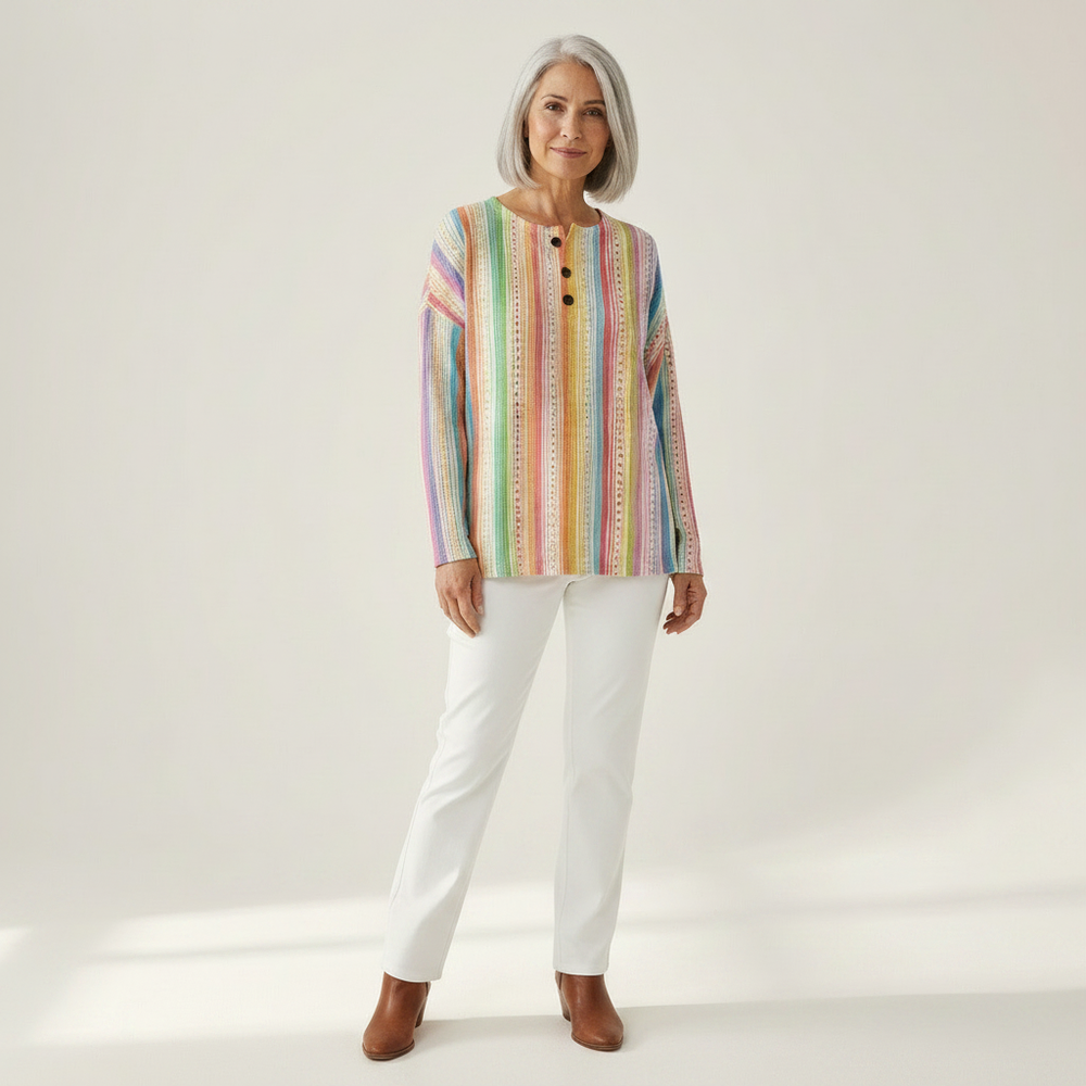 Maud - Colourful vertical stripes - View 1