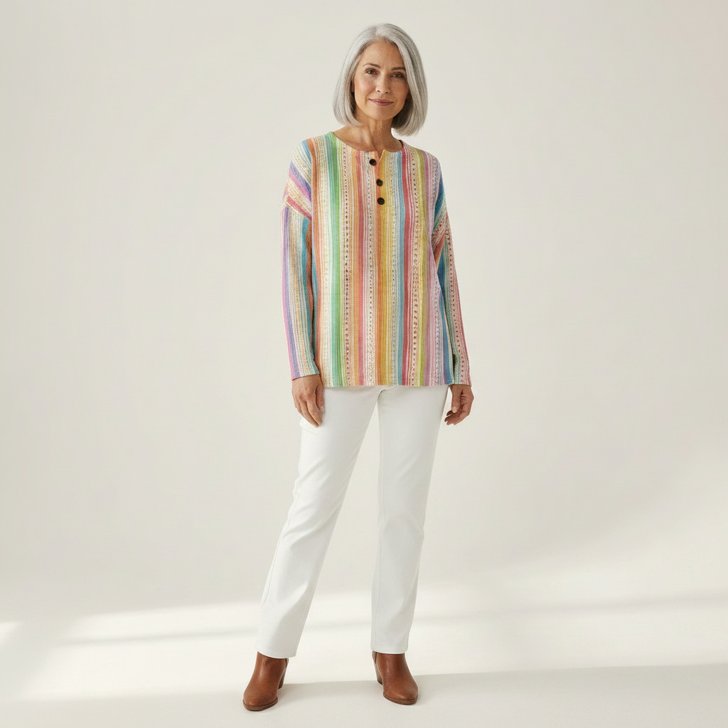 Maud - Colourful vertical stripes - View 1