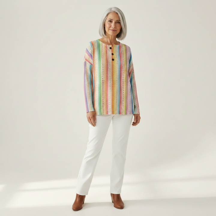 Maud - Colourful vertical stripes - View 1