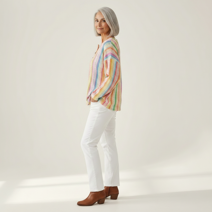 Maud - Colourful vertical stripes - View 2