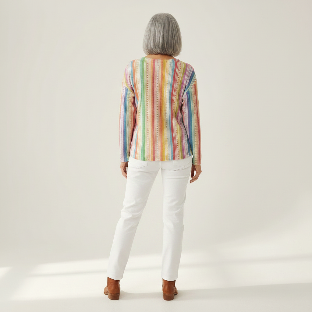 Maud - Colourful vertical stripes - View 3