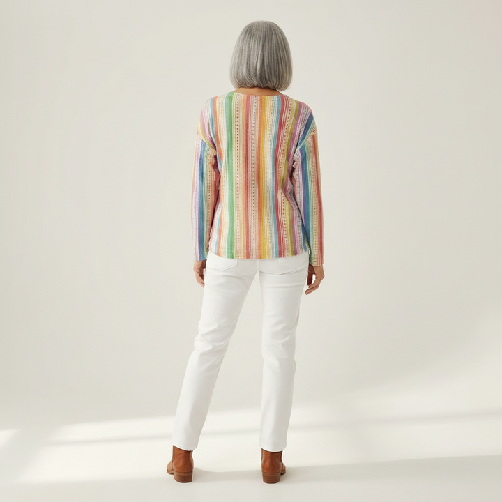 Maud - Colourful vertical stripes - View 3