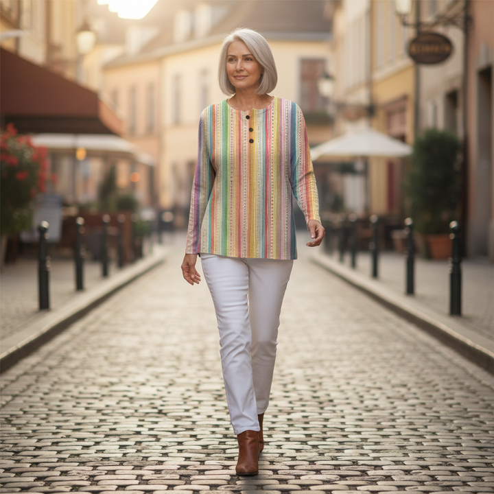 Maud - Colourful vertical stripes - View 4