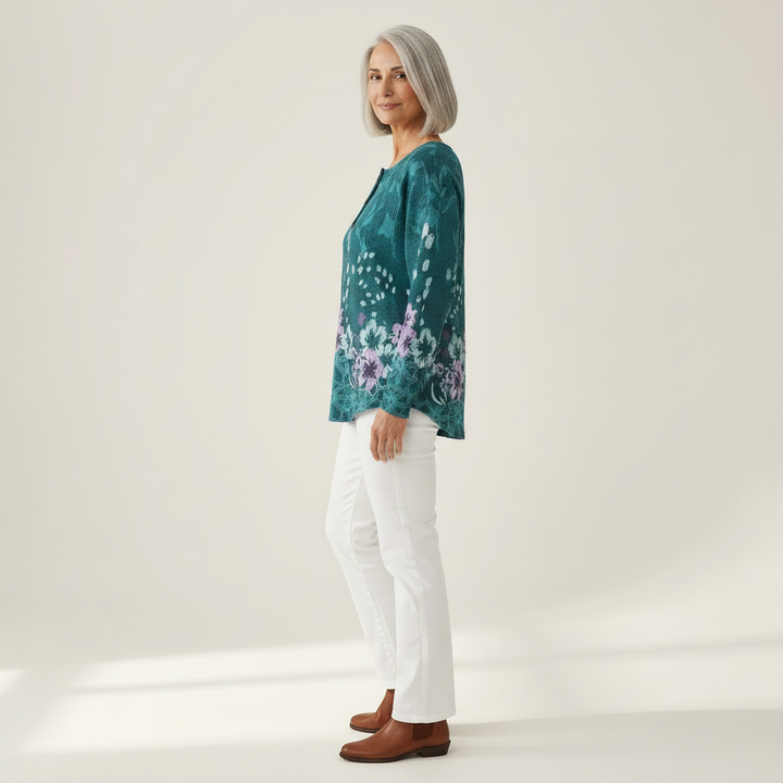 Rose - Flowers on turquoise - View 2