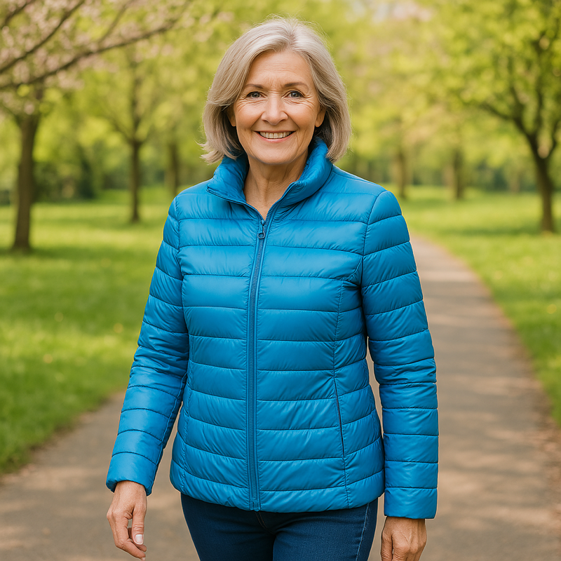 Deborah - Sky Blue Puffer Jacket