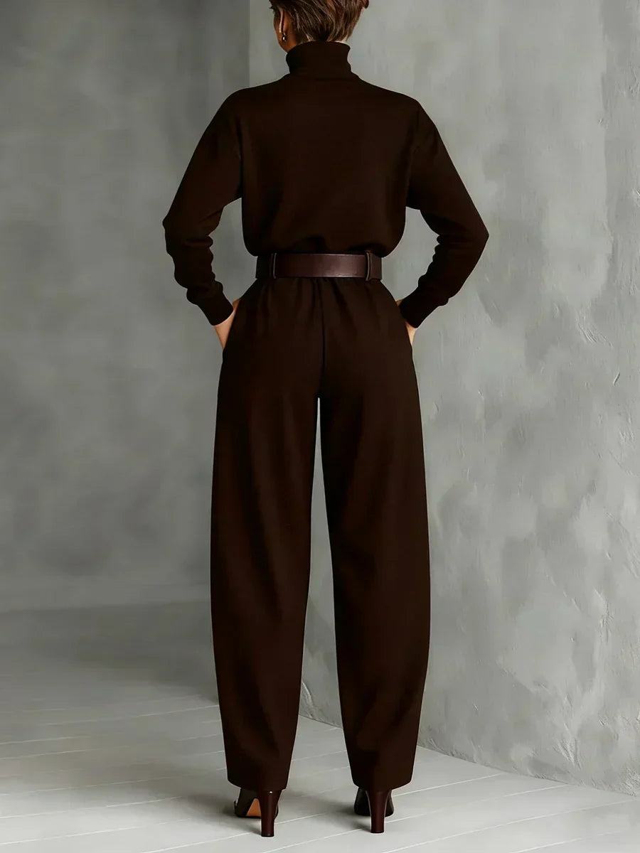 Jessica Elegant Top &amp;amp; Straight-Leg Trousers Set Trousers