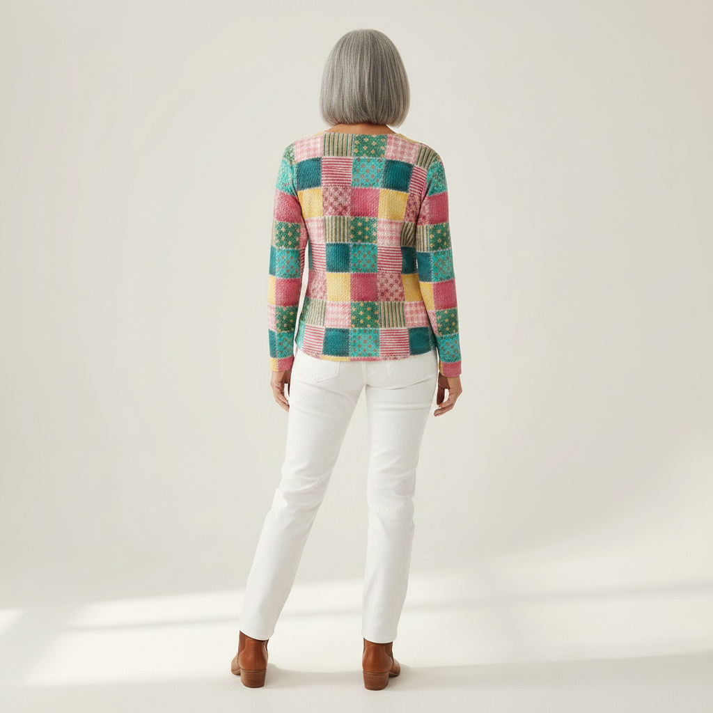 Meredith - Patchwork in pink and turquoise - View 3