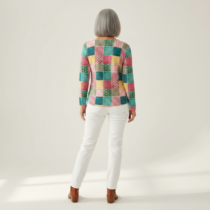 Meredith - Patchwork in pink and turquoise - View 3