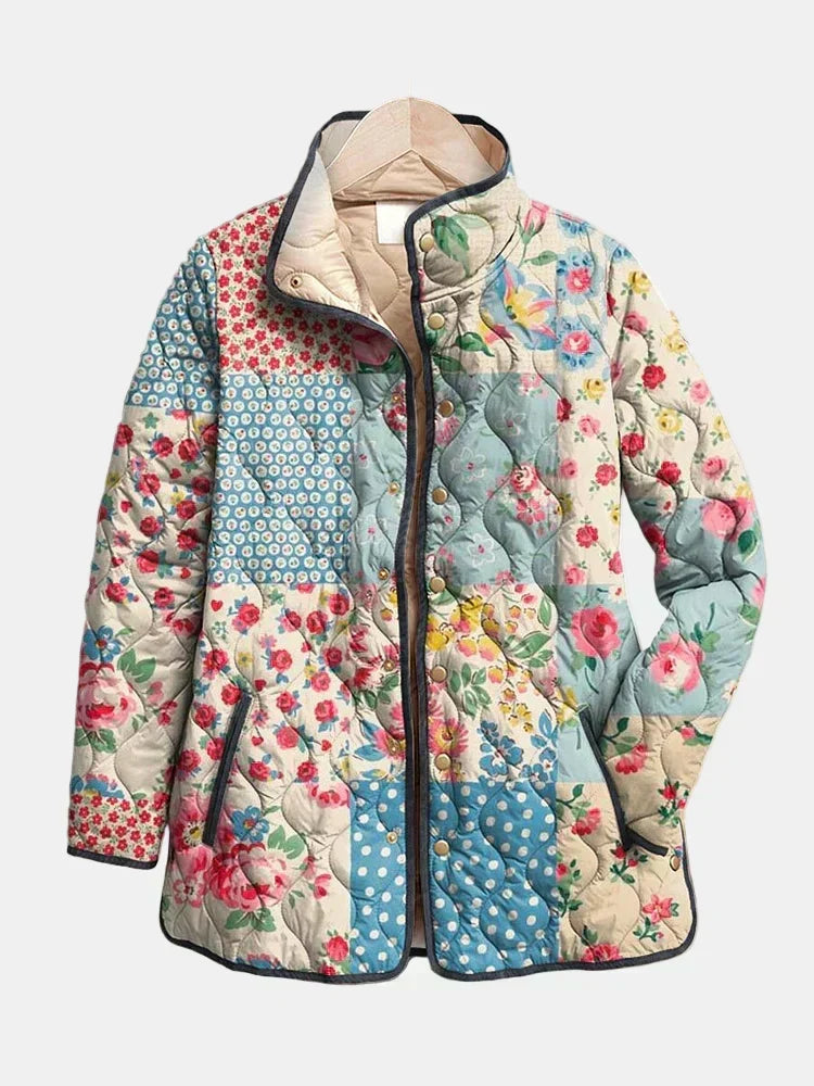 Caroline - Floral Patchwork Quilted Jacket