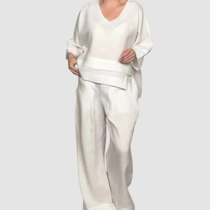 Vina Relaxed 2-Piece Set Wide-Leg Trousers