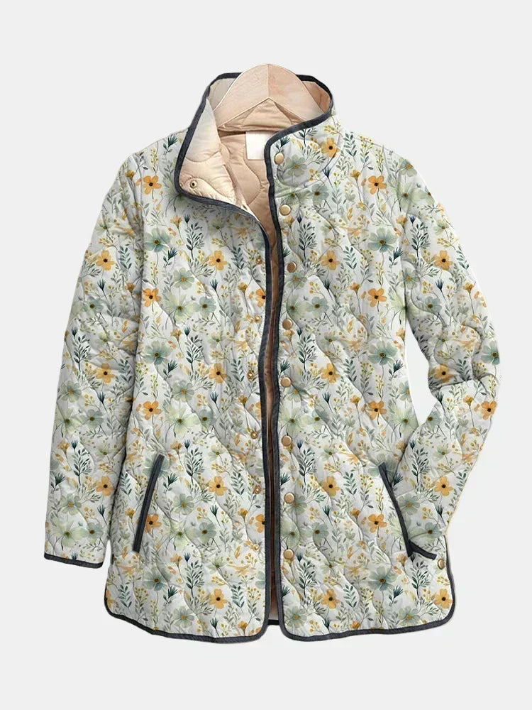 Faith - Floral-Printed Quilted Jacket