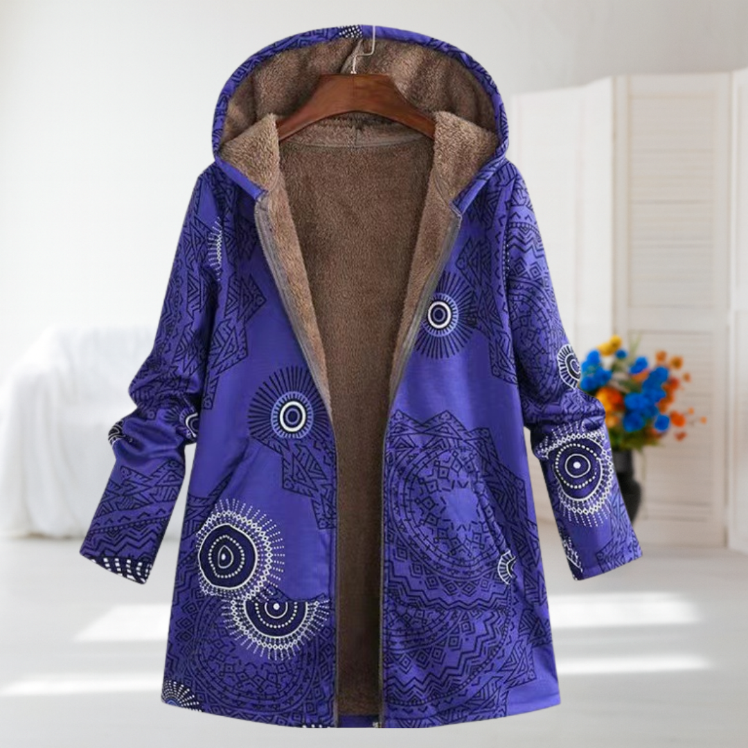 Vittoria - Blue Mandala Hooded Coat