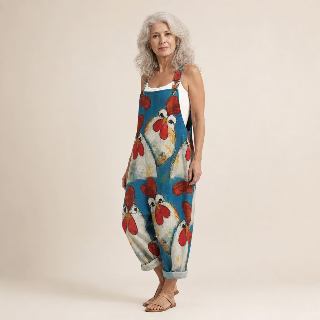 Rosalind - Painted Rooster Jumpsuit
