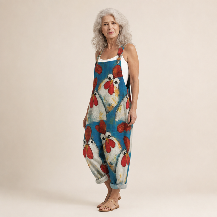 Rosalind - Painted Rooster Jumpsuit