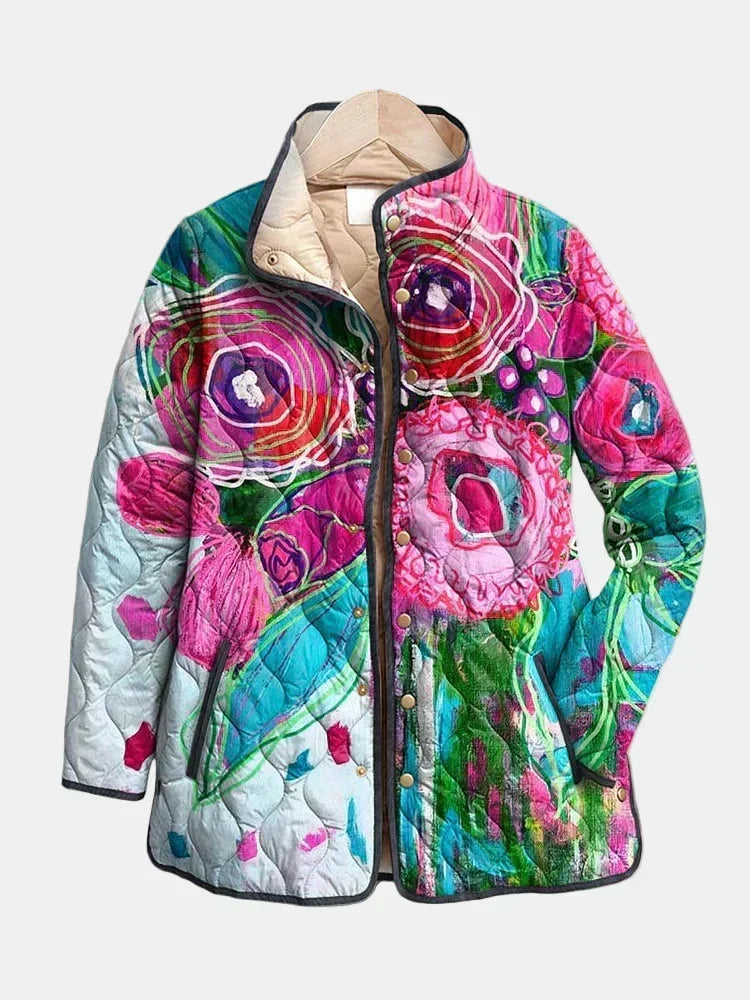 Tessa - Floral Patterned Quilted Jacket
