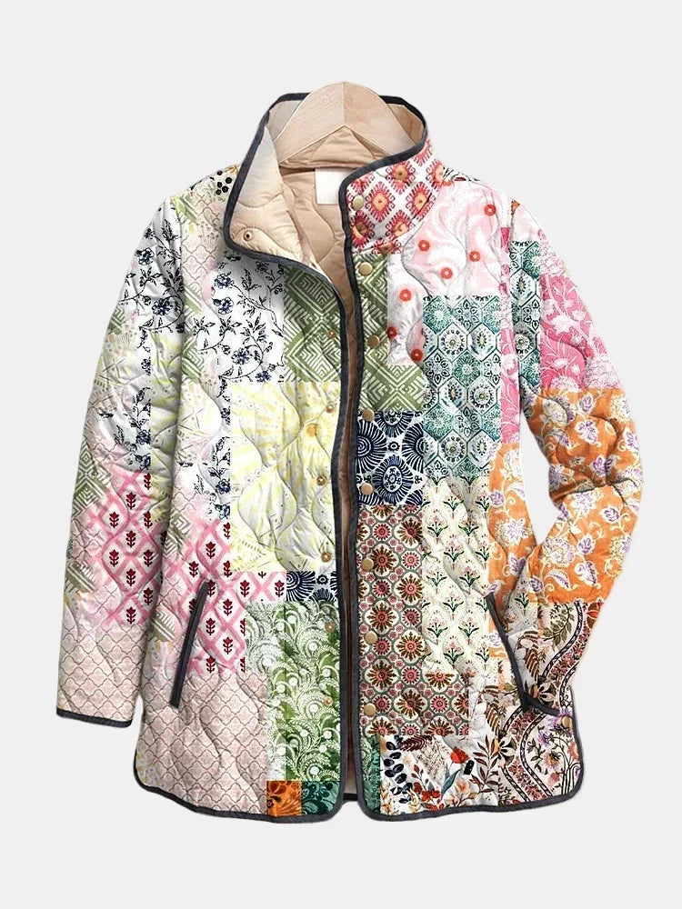 Daphne - Floral Print Quilted Jacket