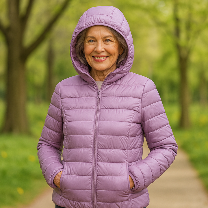 Holly - Lilac Hooded Puffer Jacket
