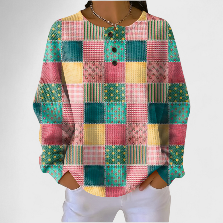 Meredith - Patchwork in pink and turquoise - Product Photo