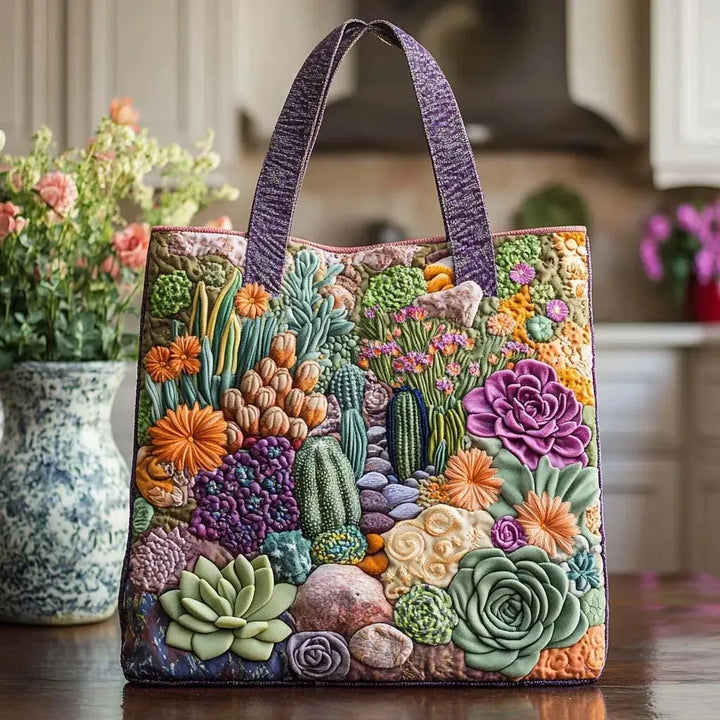 Succulent Garden Handmade Bag