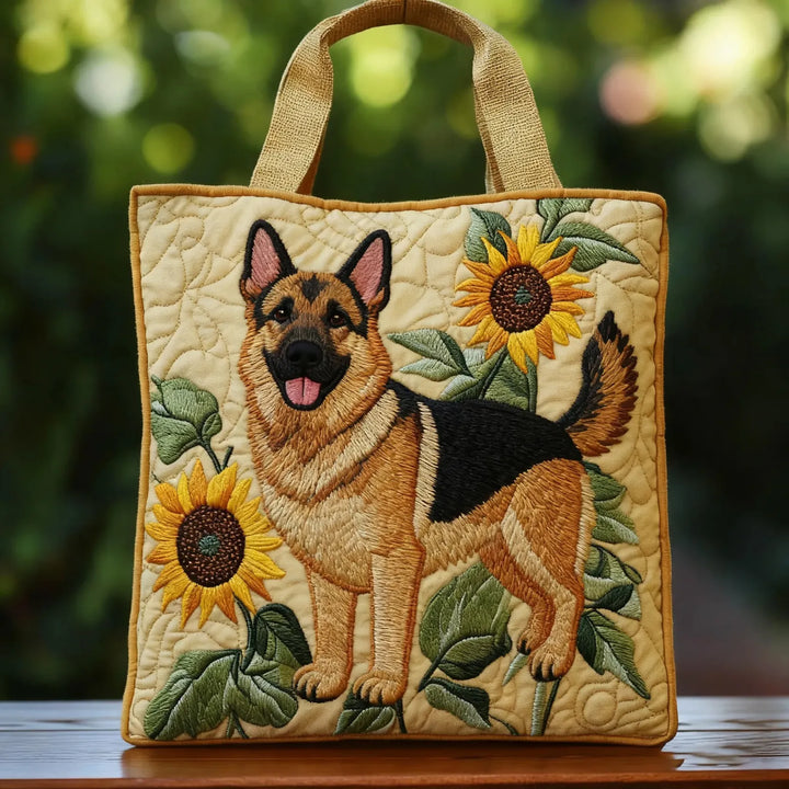 Floral German Shepherd Handmade Bag