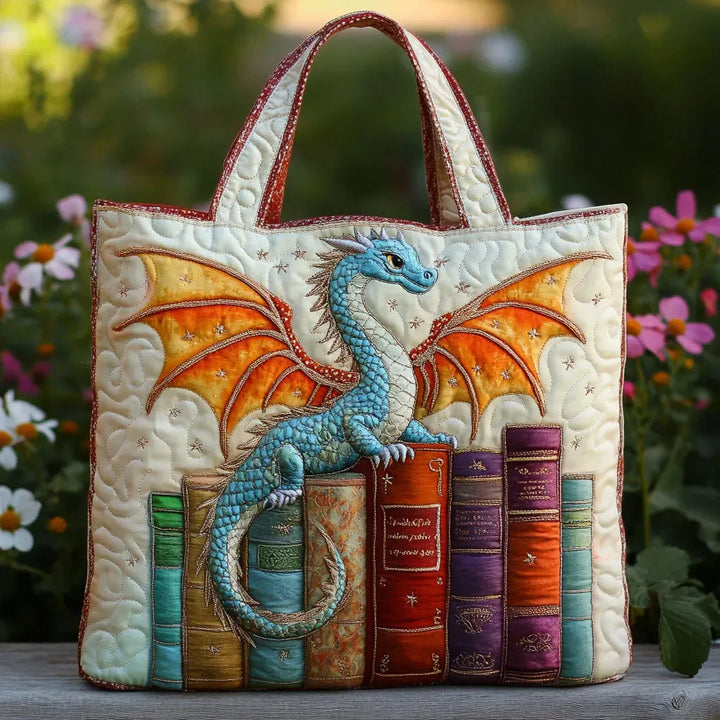 Dragon Guardian of Books Handmade Bag