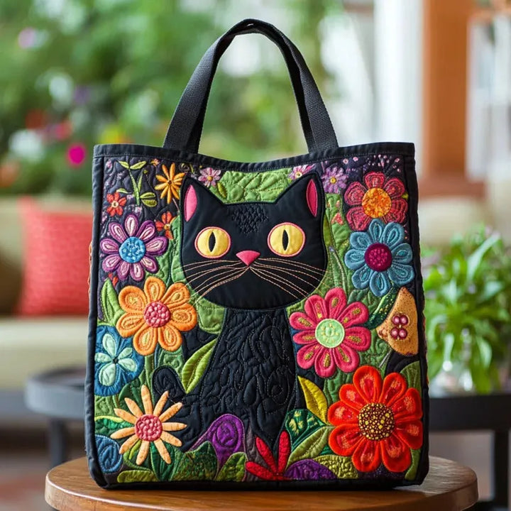 Enchanted Black Cat Handmade Bag