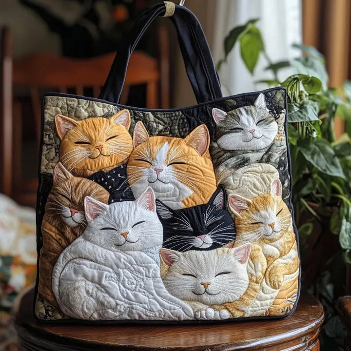 Sleeping Kittens Handmade Bag