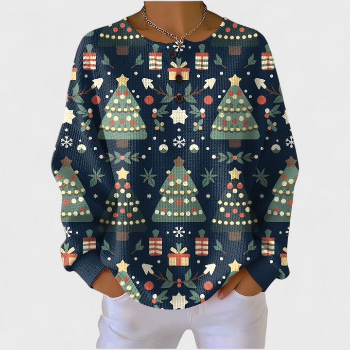 Mila - Pine trees on dark blue - Product Photo