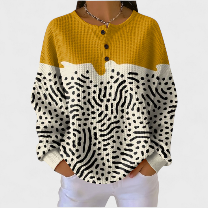 Fleur - Mustard yellow with dot pattern - Product Photo