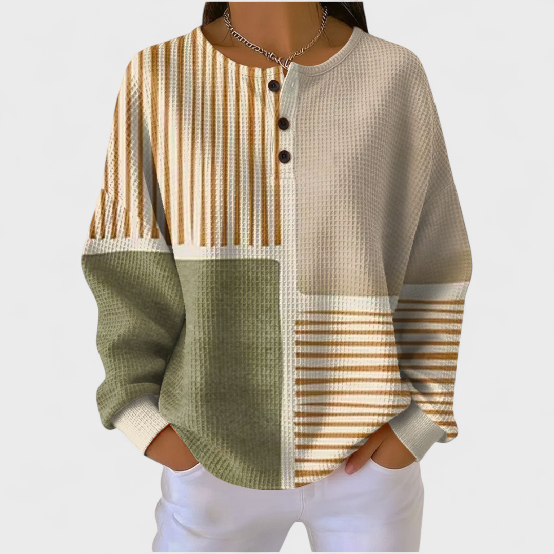 Lotte - Patchwork in green and mustard - Product Photo