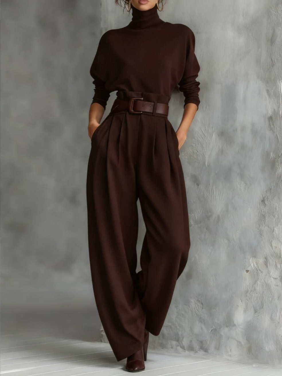 Jessica Elegant Top &amp;amp; Straight-Leg Trousers Set Trousers