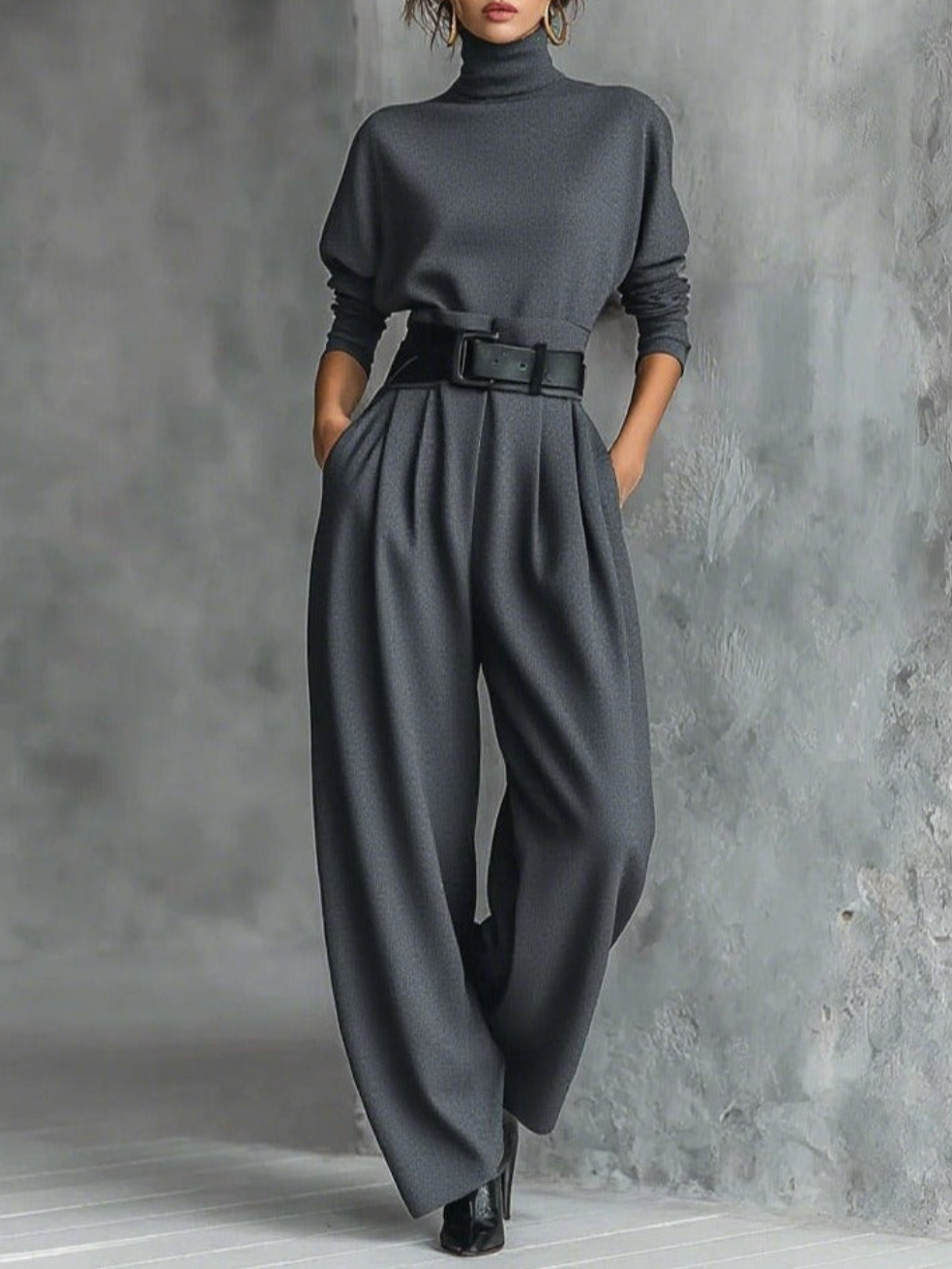 Jessica Elegant Top &amp;amp; Straight-Leg Trousers Set Trousers
