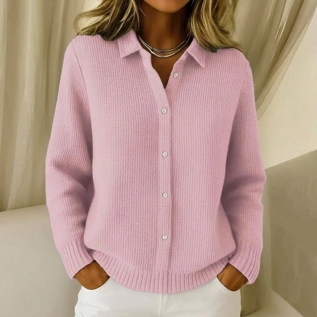 Heloise - Ribbed Knit Cardigan, Four Colours