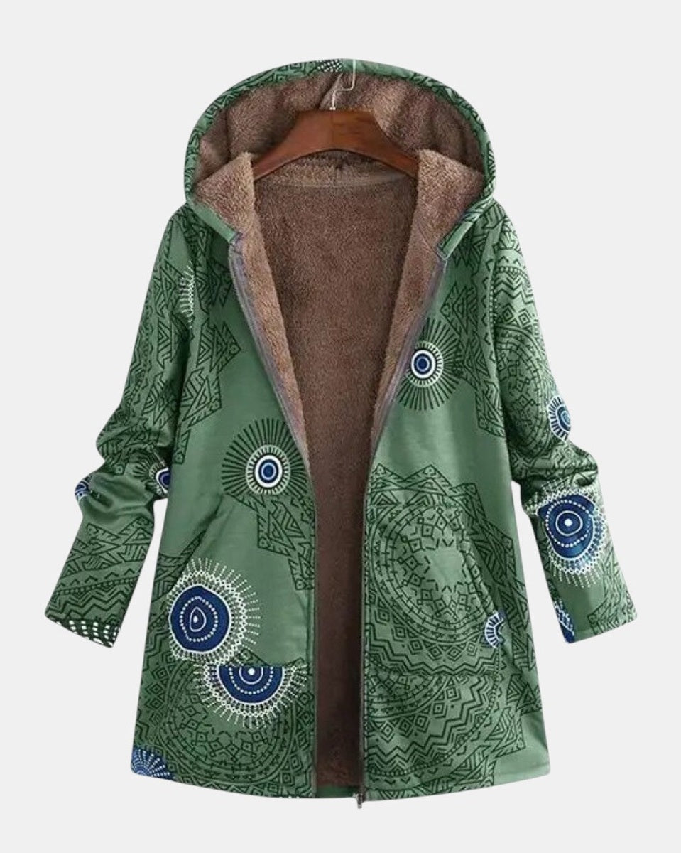 Adele - Mandala Print Hooded Coat