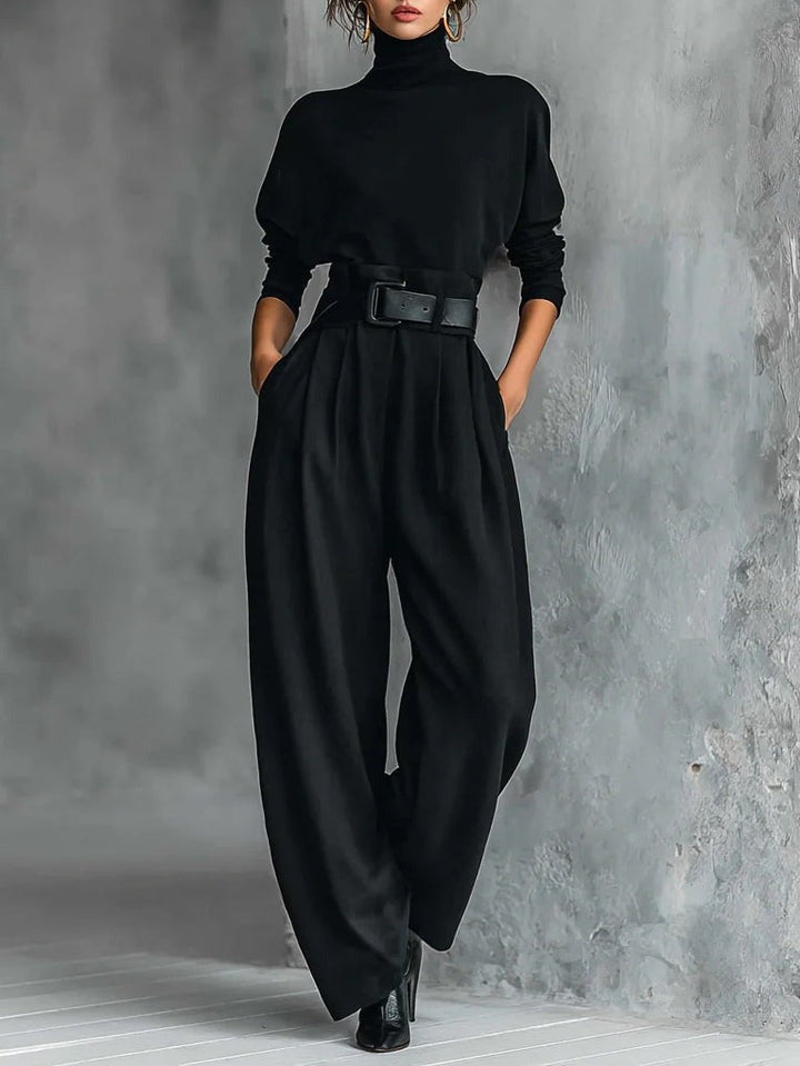 Jessica Elegant Top &amp;amp; Straight-Leg Trousers Set Trousers