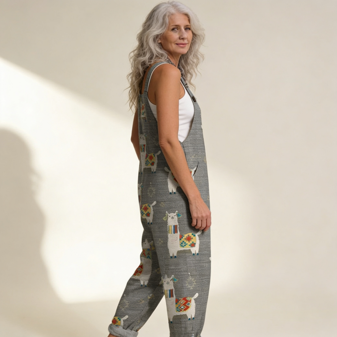 Daisy – Flowing Llama Jumpsuit