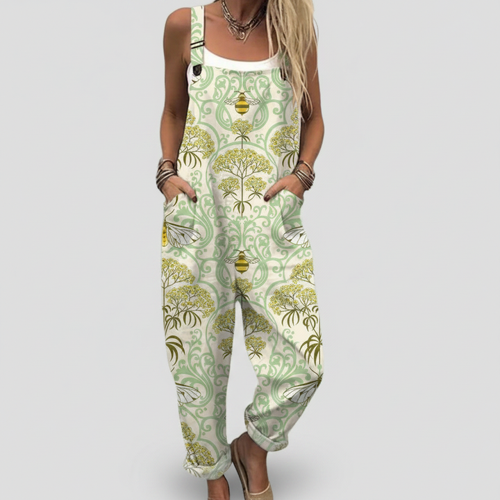 Grainne – Flowing Botanical Bee Jumpsuit
