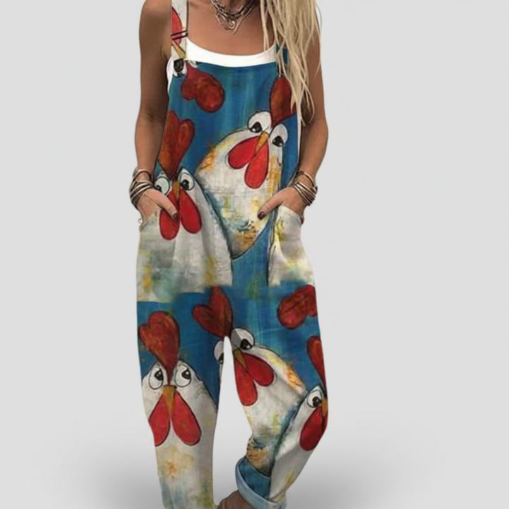 Rosalind - Painted Rooster Jumpsuit