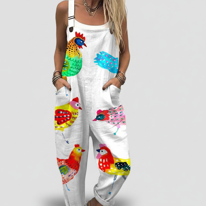 Lydia - Colourful Hen Jumpsuit