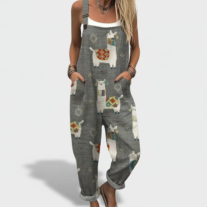 Daisy – Flowing Llama Jumpsuit