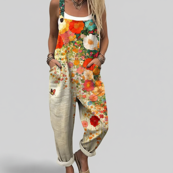 Amélie – Vibrant Floral Jumpsuit