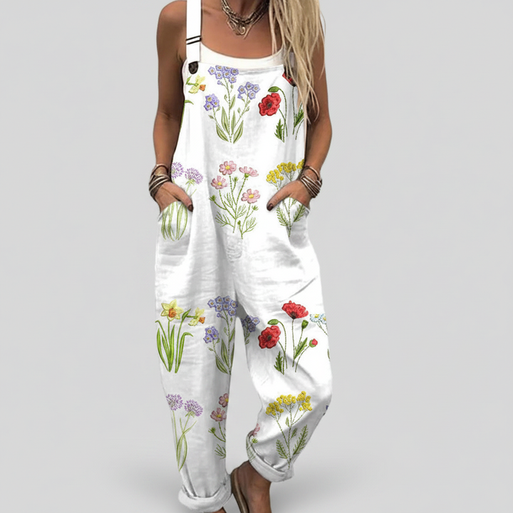 Clara – Flowing Spring Floral Jumpsuit