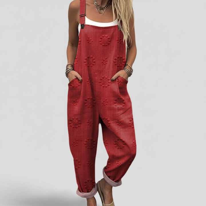 Maeve – Flowing Textured Jumpsuit