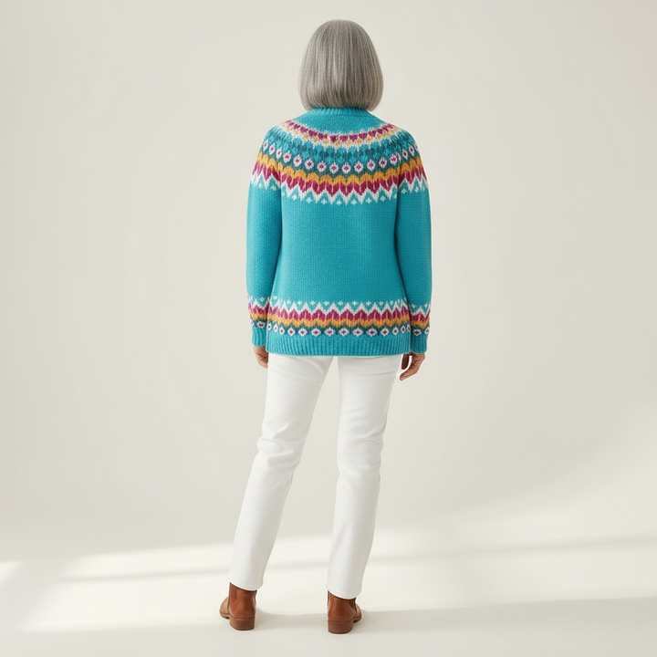 Angelica - Norwegian Pattern Cardigan - View 3