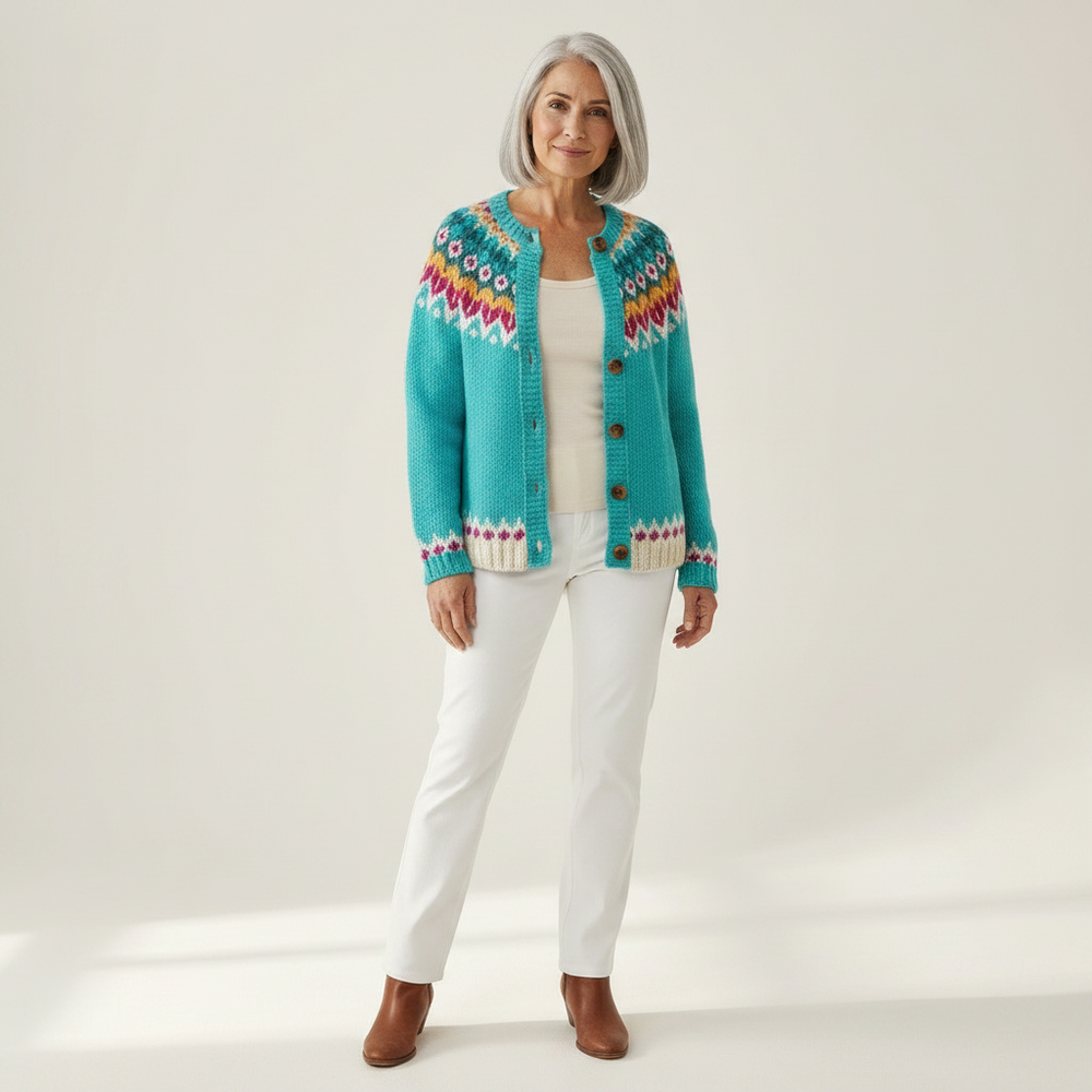 Angelica - Norwegian Pattern Cardigan - View 1