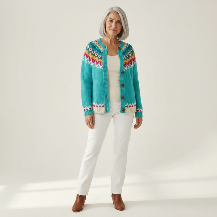 Angelica - Norwegian Pattern Cardigan - View 1