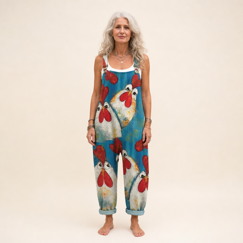 Rosalind - Painted Rooster Jumpsuit