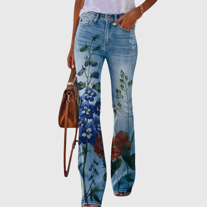 Women Trousers with Flowers Trousers