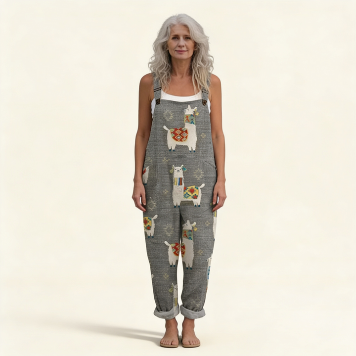 Daisy – Flowing Llama Jumpsuit
